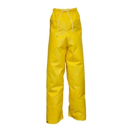 Tingley Rain Pants, Double Coated PVC on Polyester, Yellow, Size 2XL P56007.2X